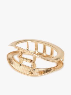 To b. by agnès b. ”To b.” ロゴ ヘアクリップ ゴールド