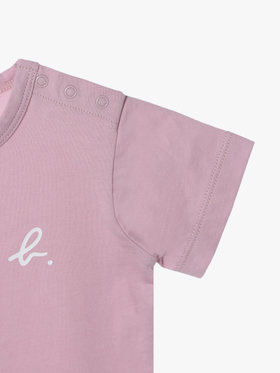 ENFANT ベビー ベビー ロゴ ハート プリント コットン 半袖 Tシャツ ピンク