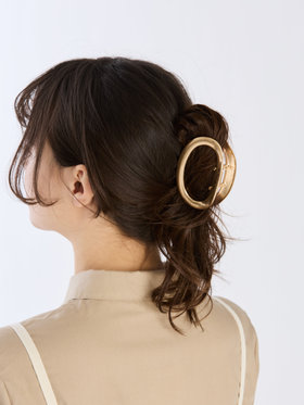 To b. by agnès b. ”To b.” ロゴ ヘアクリップ ゴールド