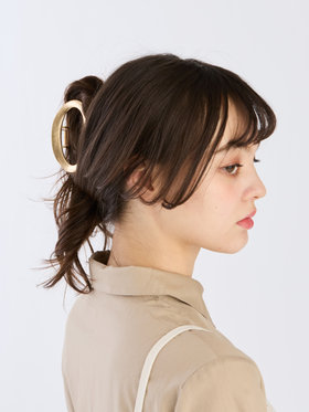 To b. by agnès b. ”To b.” ロゴ ヘアクリップ ゴールド