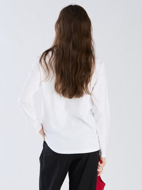 To b. by agnès b. 【Outlet】To b. by agnes b.× green label relaxing オーガニックコットン ロゴ ロングスリーブTシャツ ホワイト