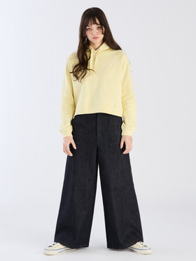 To b. by agnès b. 【Outlet】ロゴ刺繍 コットン ニューマカロンカラー スウェットフーディー イエロー