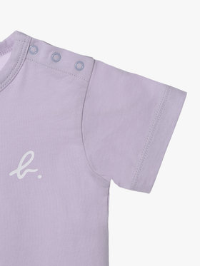 ENFANT ベビー ベビー ロゴ ハート プリント コットン 半袖 Tシャツ パープル系その他