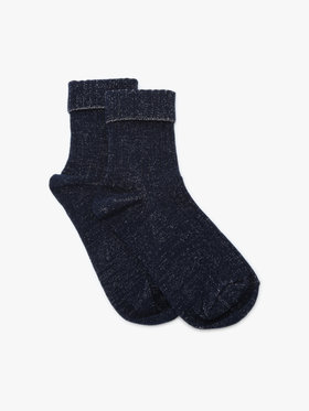 FEMME ウィメンズ シルバーラメ ソックス "Estelle" ブルー系その他