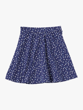ENFANT ガールズ キッズ プリント コットン フレアスカート "City" ネイビー