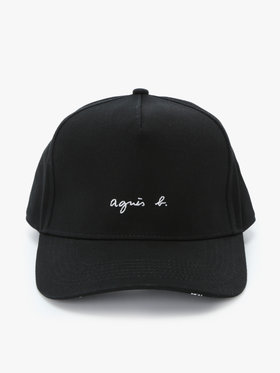 HOMME メンズ メンズ ロゴ刺繍 コットン キャップ ”Charles” ブラック