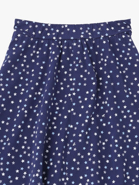 ENFANT ガールズ キッズ プリント コットン フレアスカート "City" ネイビー