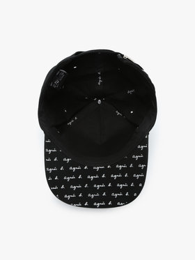 HOMME メンズ メンズ ロゴ刺繍 コットン キャップ ”Charles” ブラック