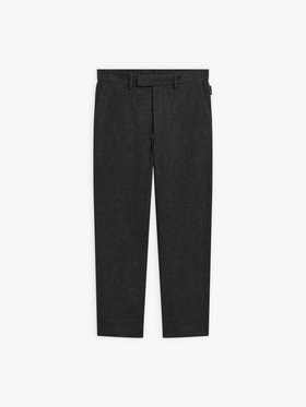HOMME メンズ メンズ ヘリンボーン コットン パンツ グレー