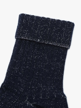FEMME ウィメンズ シルバーラメ ソックス "Estelle" ブルー系その他
