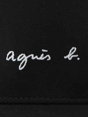 HOMME メンズ メンズ ロゴ刺繍 コットン キャップ ”Charles” ブラック