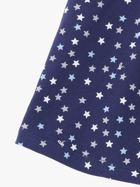 ENFANT ガールズ キッズ プリント コットン フレアスカート "City" ネイビー