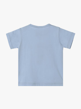 ENFANT ベビー ベビー ロゴ ハート プリント コットン 半袖 Tシャツ ブルー