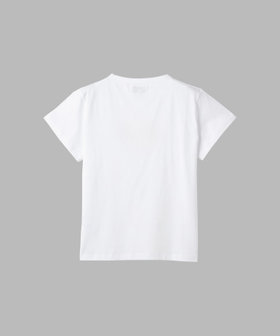 FEMME ウィメンズ "b."ロゴ 刺繍 コットン 半袖 Tシャツ "Brando" ホワイト