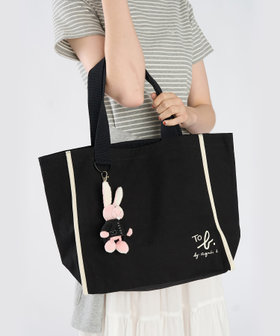 To b. by agnès b. To b. by agnes b.× green label relaxing コットン パイピング トートバッグ ブラック