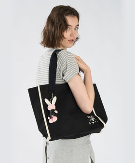 To b. by agnès b. To b. by agnes b.× green label relaxing コットン パイピング トートバッグ ブラック