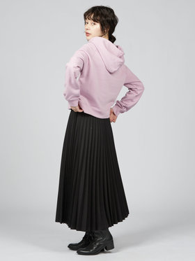 To b. by agnès b. ロゴ刺繍 コットン ニューマカロンカラー スウェットフーディー ピンク