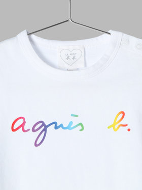 ENFANT ベビー ベビー ロゴ コットン 半袖 Tシャツ ホワイト