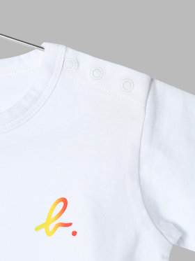 ENFANT ベビー ベビー ロゴ コットン 半袖 Tシャツ ホワイト