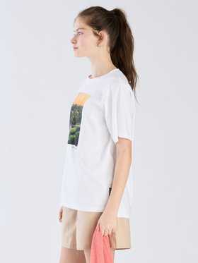 To b. by agnès b. 【Outlet】To b. by agnes b.× green label relaxing オーガニックコットン フォトプリント Tシャツ ホワイト