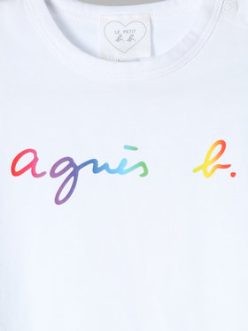 ENFANT ベビー ベビー ロゴ コットン 半袖 Tシャツ ホワイト