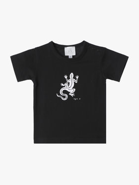 ENFANT ベビー ベビー アイコニック コットン 半袖 Tシャツ "Lezard" ブラック