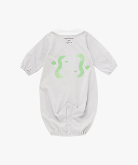 ENFANT ベビー ベビー プリント コットン 長袖 コンビネゾン agnes b.×mayumi yamase グレー