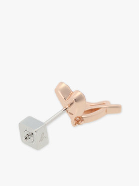 FEMME ウィメンズ ”b.” ロゴ ハート ドロップ ピアス ”b. Loved” ピンクベージュ