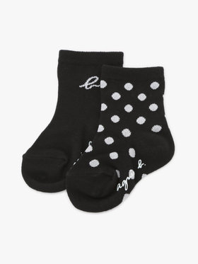 ENFANT ベビー ベビー サークル柄ソックス ブラック