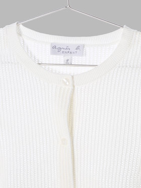 ENFANT ガールズ 【Outlet】LY83 E CARDIGAN キッズ カーディガン ホワイト