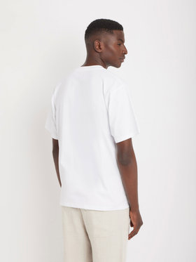 HOMME メンズ 【Outlet】メンズ オーガニックコットン プリント 半袖 Tシャツ ”Victor Hugo” ホワイト