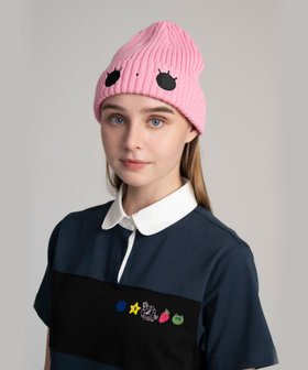 FEMME ウィメンズ SPORT b. 刺繍 コットン ビーニー "Jessica Ng" ピンク系その他