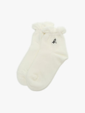 ENFANT ガールズ キッズ "b." ロゴ  ソックス ホワイト