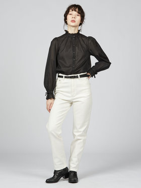 To b. by agnès b. ロゴバックル レザー ベルト ブラック