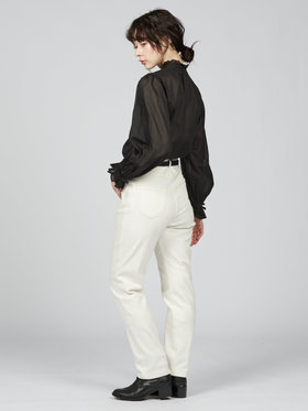 To b. by agnès b. ロゴバックル レザー ベルト ブラック