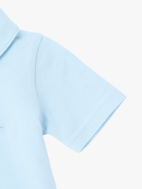 ENFANT ベビー ベビー "b." ロゴ 刺繍 コットン 半袖 ロンパース "Lezard" ブルー系その他