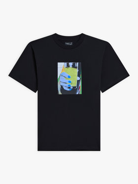 HOMME メンズ 【Outlet】メンズ オーガニックコットン フォトプリント 半袖 Tシャツ ブラック