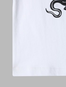 ENFANT ベビー ベビー アイコニック コットン 半袖 Tシャツ "Lezard" ホワイト