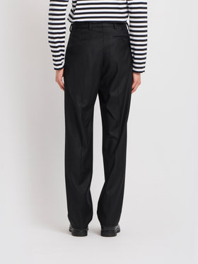 HOMME メンズ メンズ ウールギャバジン パンツ ブラック