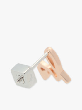 FEMME ウィメンズ ”b.” ロゴ ハート スタッズ ピアス ”b. Loved” ピンクベージュ