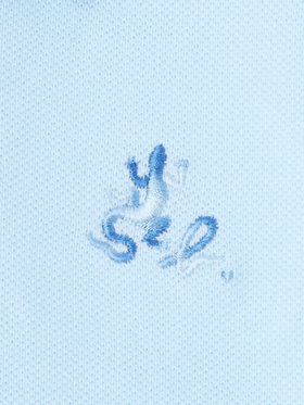 ENFANT ベビー ベビー "b." ロゴ 刺繍 コットン 半袖 ロンパース "Lezard" ブルー系その他