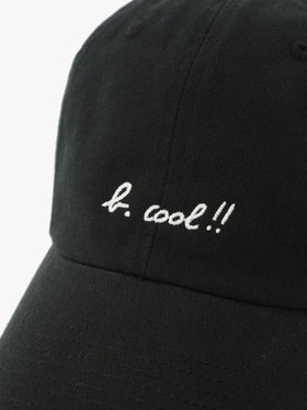 To b. by agnès b. 【Outlet】To b. by agnes b.× green label relaxing コットン 刺繍 キャップ "b. cool!!" ブラック