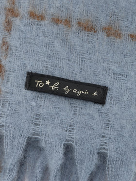 To b. by agnès b. 【Outlet】WEB限定 チェック マフラー ブルー