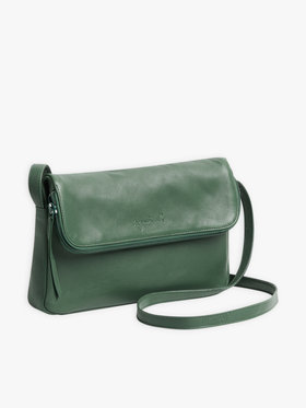 FEMME ウィメンズ ラムスキンレザー ショルダーバッグ "Asya" グリーン