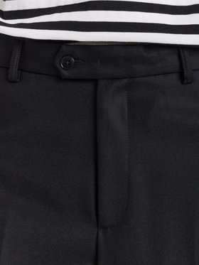 HOMME メンズ メンズ ウールギャバジン パンツ ブラック