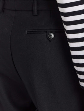 HOMME メンズ メンズ ウールギャバジン パンツ ブラック