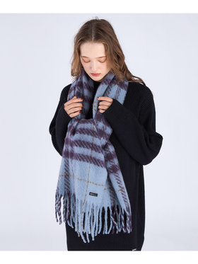 To b. by agnès b. 【Outlet】WEB限定 チェック マフラー ブルー