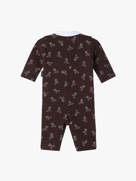 ENFANT ベビー 【Outlet】ベビー プリント コットン 長袖 コンビネゾン ブラウン系その他