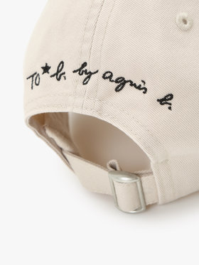 To b. by agnès b. 【Outlet】To b. by agnes b.× green label relaxing コットン 刺繍 キャップ "b. cool!!" ホワイト