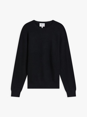 HOMME メンズ 【Outlet】カシミヤ ニット 長袖 プルオーバー "Ab" ブラック